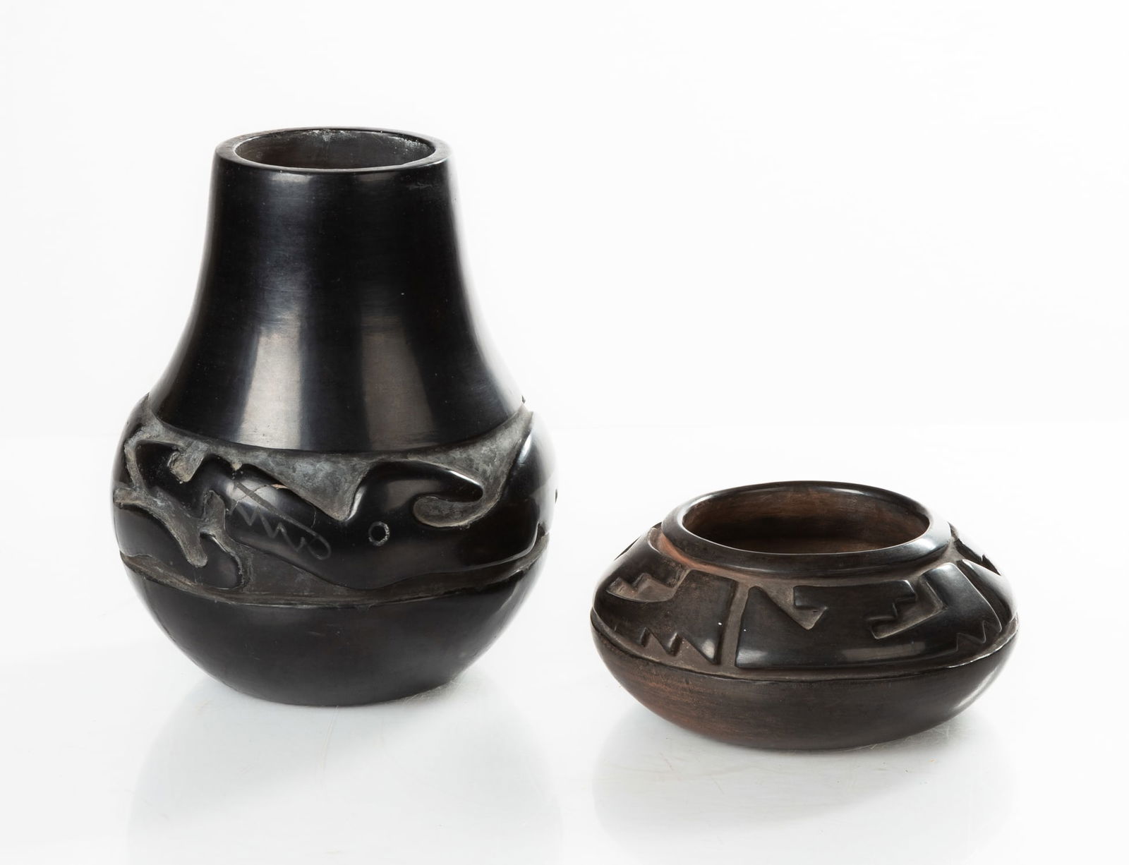 Margaret Tafoya Vase & Bowl, Santa Clara (1 of 5)