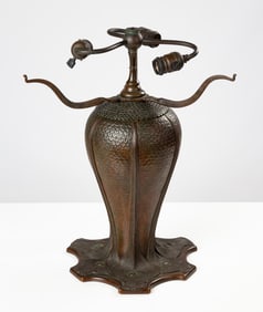 Fine & Rare Tiffany Studios Peacock Lamp Base