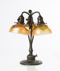 Tiffany Studios Three-Light Desk Lamp