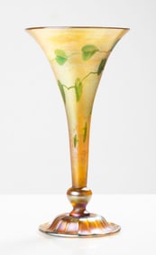 Tiffany Studios Favrile Intaglio Vine Decorated Vase