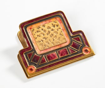 Louis C. Tiffany Furnaces Inc. Red Art Deco Paper Clip