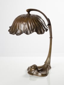 Austrian Art Nouveau Lamp and Inkwell