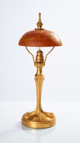 Gilt Bronze Boudoir Lamp, Attributed to Louis Majorelle & Daum Nancy