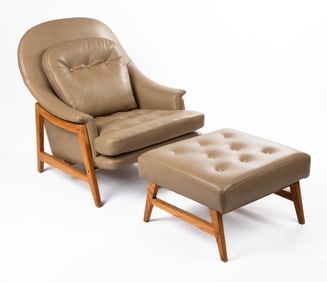 Lounge Chair & Ottoman, Edward Wormley for Dunbar "Janus"