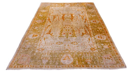 Antique Turkish Oushak Rug