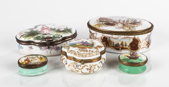 19th Century Porcelain Boxes