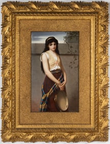 A Fine KPM Berlin Gypsy Girl with Tambourine