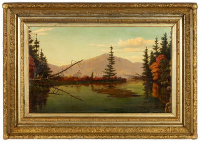Attributed to Levi Wells Prentice (American, 1851-1935) Adirondack Scene