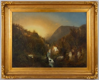 Charles A. Sommer (American, 1829-1894) View in the Adirondack Mountains