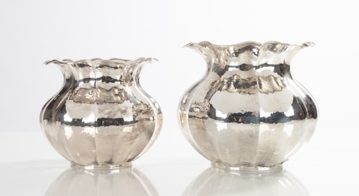 Two Buccellati Sterling Silver Villa Palladio Vases