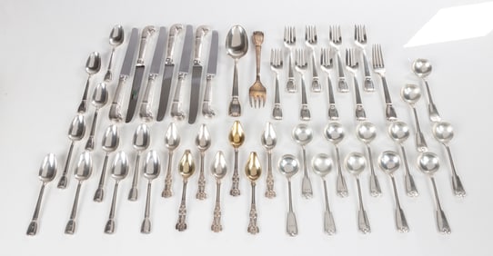 Tiffany & Co. Sterling & Parcel-Gilt Silver Flatware