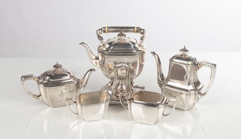 Five-Piece Tiffany & Co. Sterling Silver Tea & Coffee Set