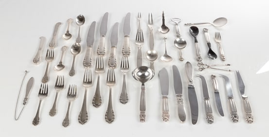Georg Jensen Sterling Silver Flatware, Various Patterns