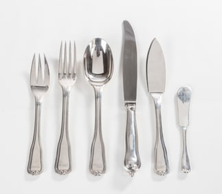 Puiforcat (Hermes) Mazarin Sterling Silver Flatware