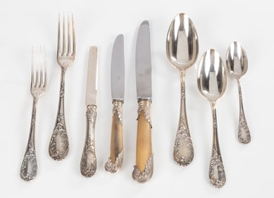 Rare French Puiforcat "Louis XV" Sterling Silver Flatware