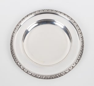 Eleven Maison Odiot French Sterling Silver Dinner Plates