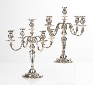 Pair of Gorham Sterling Silver Candelabras