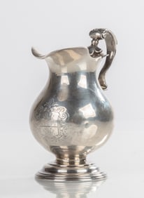 George III Silver Cream Jug with Coat of Arms
