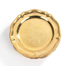 Rare French Louis XV Silver-Gilt Plates
