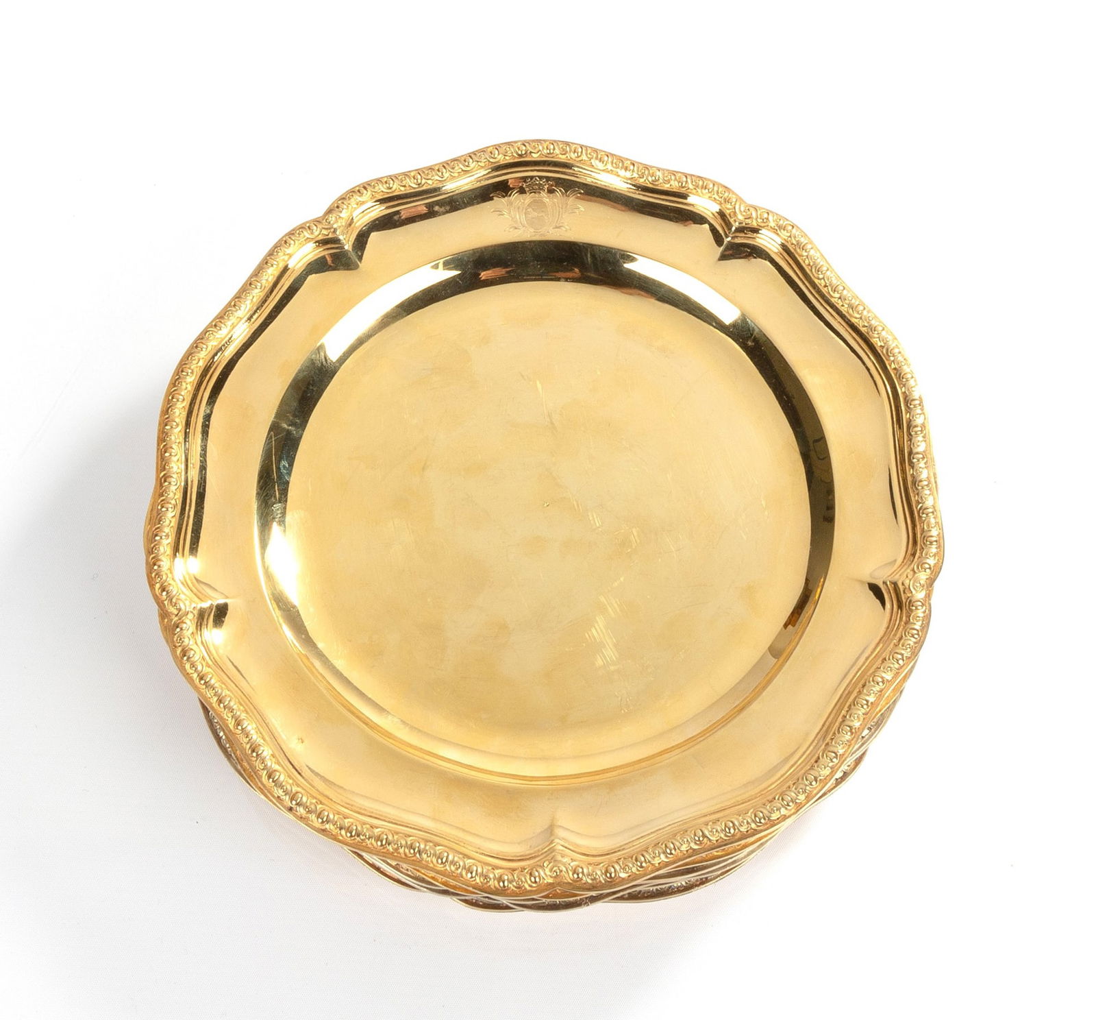 Rare French Louis XV Silver-Gilt Plates (1 of 8)