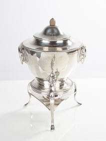 George III Sterling Silver Coffee Urn with Burner