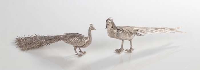 Spanish Silver Peacock & Pheasant