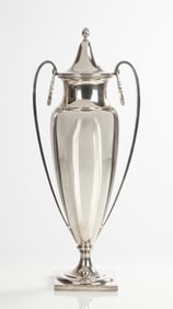 Monumental Reed & Barton Sterling Silver Covered Urn / Trophy Loving Cup