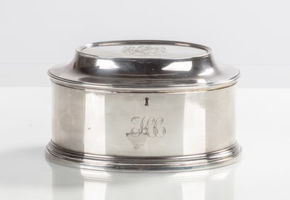 George I Britannia Standard Parcel-Gilt Silver Tea Caddy