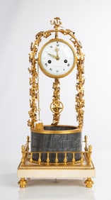 French Marble & Ormolu Wishing Well Clock