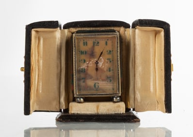 The Webb C. Ball Co. Cleveland, Silver & Agate Desk Clock