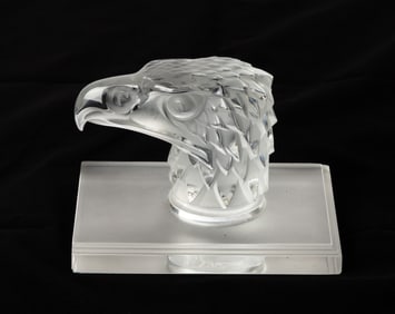 Lalique Tete d'Aigle (Eagle Head) Bookend