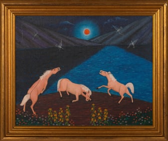Lawrence H. Lebduska (American, 1894-1966) Wild Horses