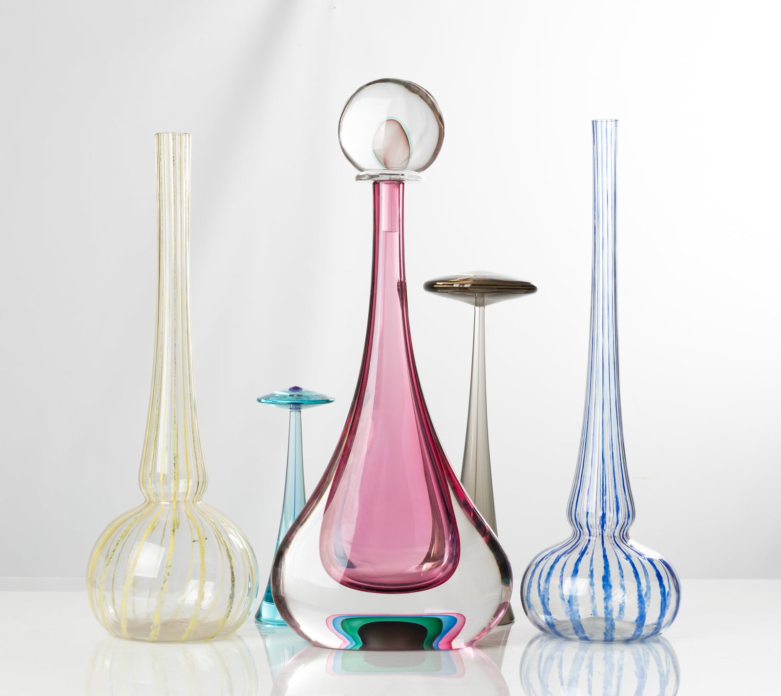 Italian Art Glass: Italian Art Glass Mid-20th century. Ht. 23 1/2 in.