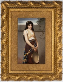 A Fine KPM Berlin Gypsy Girl with Tambourine
