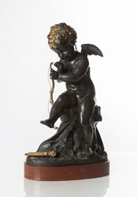 Bronze Sculpture of a Cupid, After Lemire