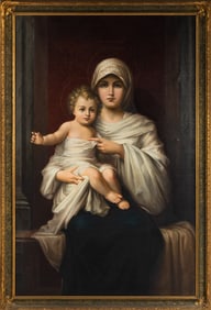 After Nathaniel Sichel (German, 1843-1907) Madonna & Child