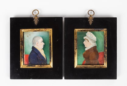 Pair of 19th Century Portrait Miniatures