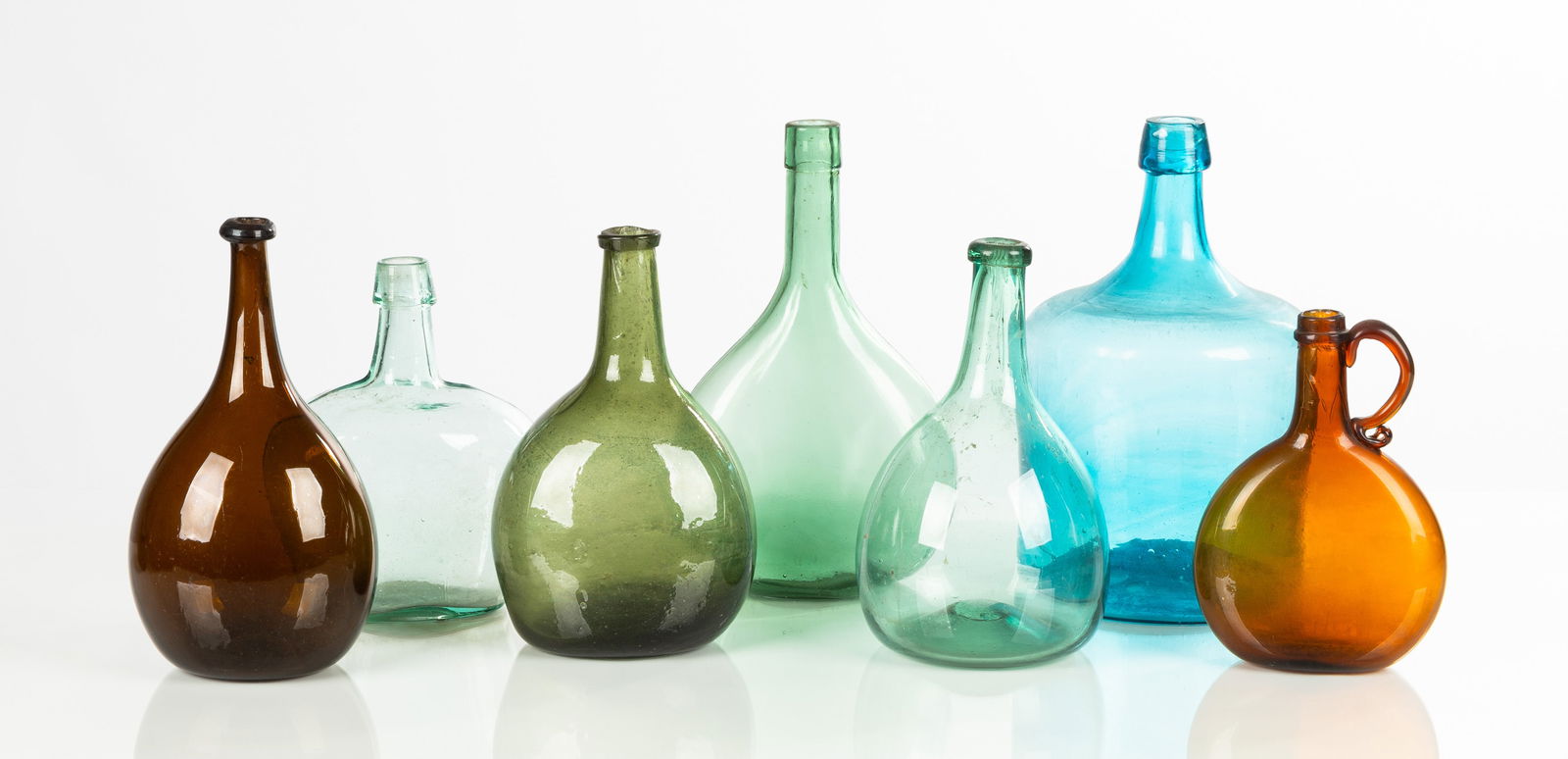 Early Blown Glass Bottle Flasks (1 of 2)