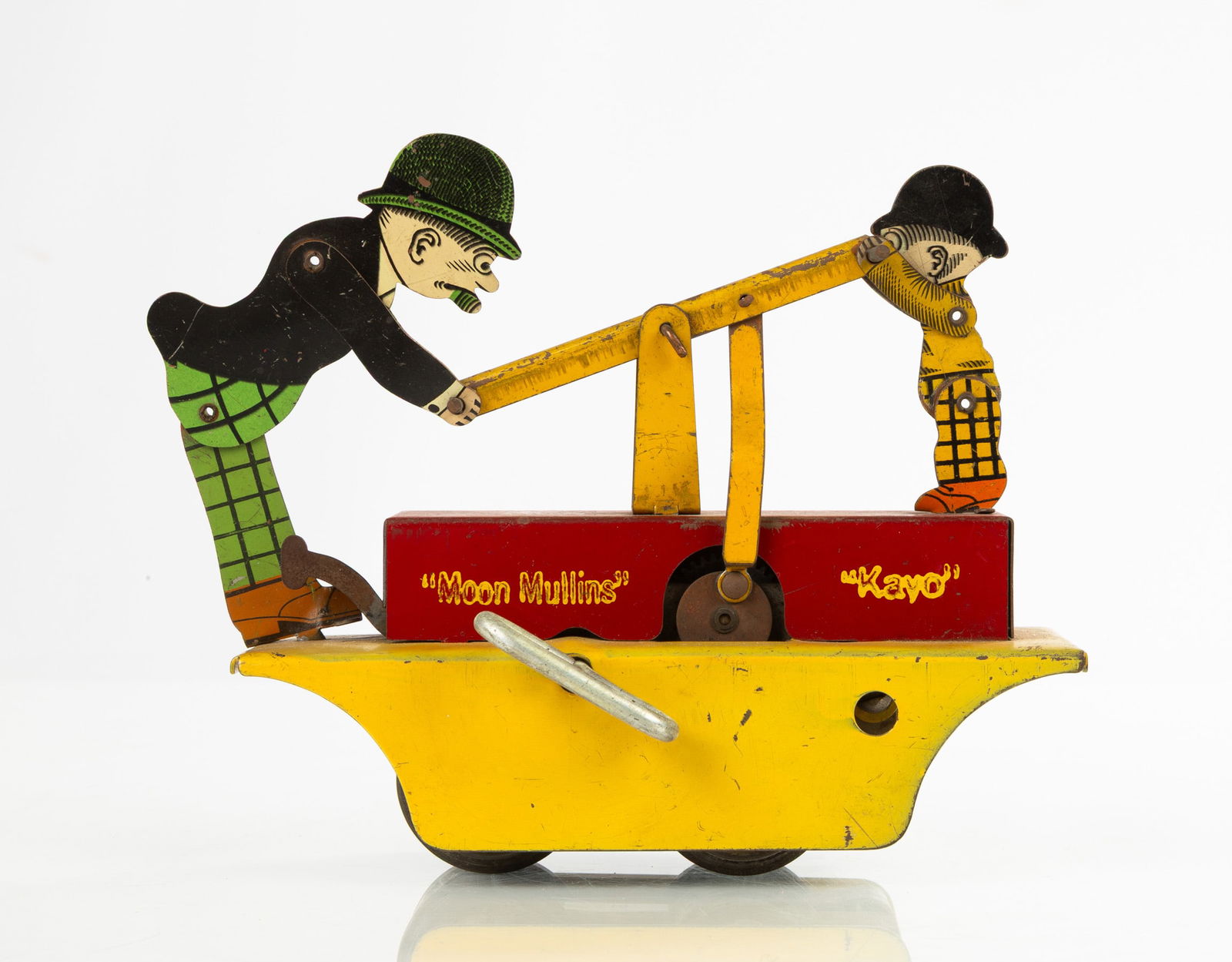 Marx Tin Wind-Up Moon Mullins & Kayo on Handcar Toy (1 of 3)