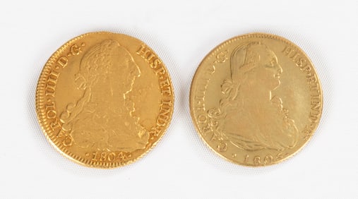 Chile 8 Escudos 1804 & 1805