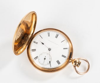 E. Howard 18K Gold Key Wind Pocket Watch