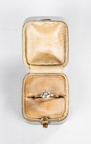 Tiffany & Co. 14K Gold & .85 Carat Diamond Solitaire Ring