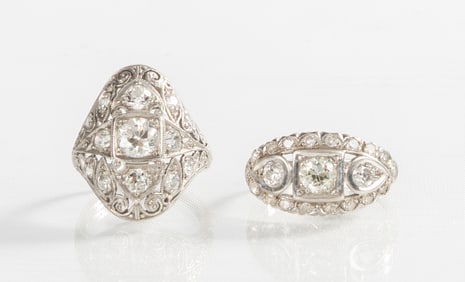 Two Platinum & Diamond Rings