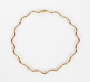 Ladies' 14K Gold & Diamond Necklace