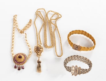 14K Gold Necklaces & Bracelets