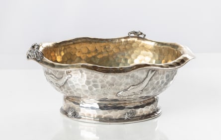 Tiffany & Co. Silver Japanese Style Center Bowl, Attributed to Edward C. Moore