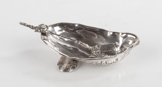 Attributed to Gorham, Narragansett Sterling Silver Shell Dish & Crab Spoon