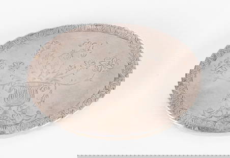 Late 18th / Early 19th Century Silver Snuff Box: Late 18th / Early 19th Century Silver Snuff Box Engraved with floral motif and initialed. Weight: 2 troy ounces. Purchase Note: New customers purchasing silver, gold, or jewelry are required to make p