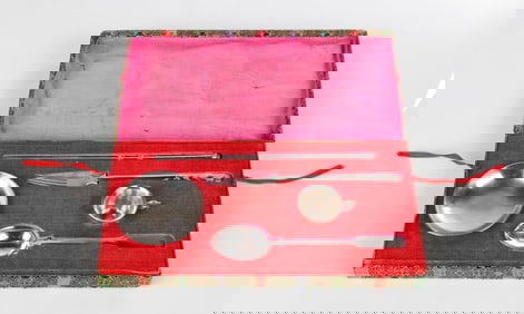 Chinese Sterling Silver Tableware Suite