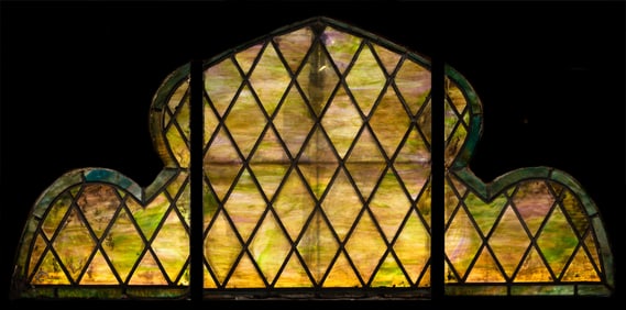 Tiffany Studios, Five Gothic Revival Leaded Glass Transom Windows